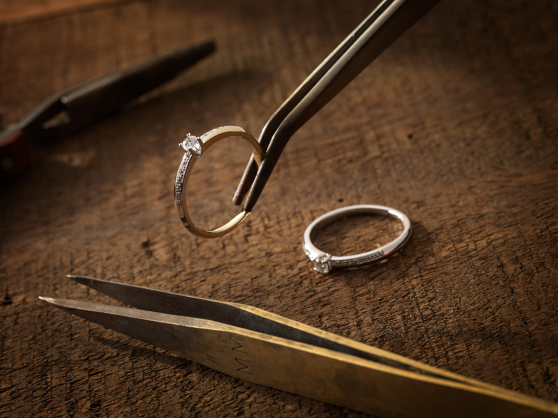 Briljant Groeibriljant ringen in atelier
