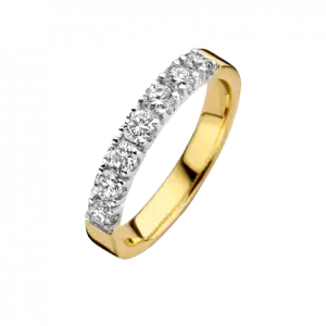 Man Made Bico Memoire ring 7 x 0.06 crt H/Si MM | H -  Wesselton - Wit | 18.50