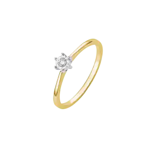 Bico Briljant ring Elsa 0.03 crt H/Si | H -  Wesselton - Wit | 18.50