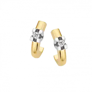 Bico Volonta oorsieraden 2 x 0.05 crt G/Vsi | G - Top Wesselton - Fijn wit | 0.00