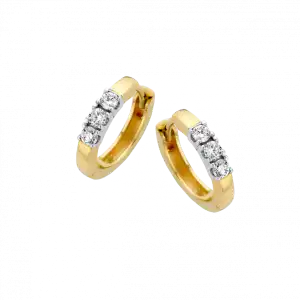 Bico Memoire oorsieraden 10mm 6 x 0.03 crt H/Si | H -  Wesselton - Wit | 0.00