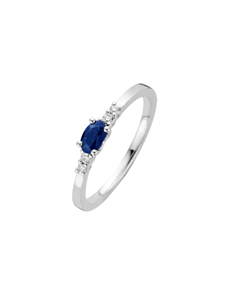 WG Briljant ring Sarca 0.06 crt H/Si + Saffier