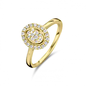 Man Made GG Briljant ring Arbia 0.21 crt H/Si mm ovaal | H -  Wesselton - Wit | 18.50