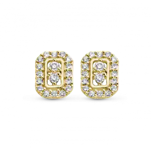 Man Made GG Briljant oorsieraden Margra 2 x 0.135 crt H/Si mm rechthoek | H -  Wesselton - Wit | 0.00