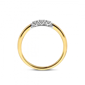 Bico Memoire ring Soave met zijstenen 0.17 crt | H - Wesselton - Wit | 18.50