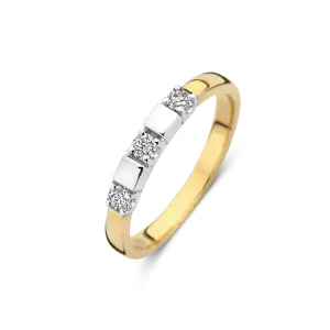 Bico Memoire ring Padova 3 x 0.03 crt H/Si 2 blokjes | H - Wesselton - Wit | 18.50