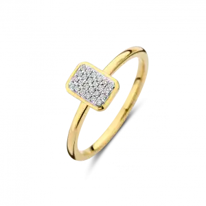 Bico Briljant ring Cato 0.09 crt H/Si rechthoek