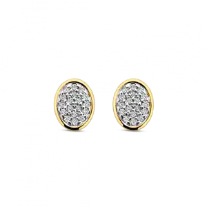 Bico Briljant oorsieraden Juno 2 x 0.06 crt H/Si ovaal