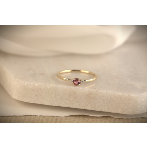 GG Briljant ring Mia 0.03 crt H/Si + Pink Tourmaline