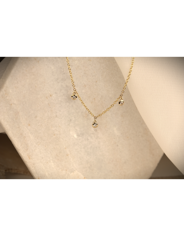 GG Briljant collier Elegante 3 x 0.03 crt H/Si