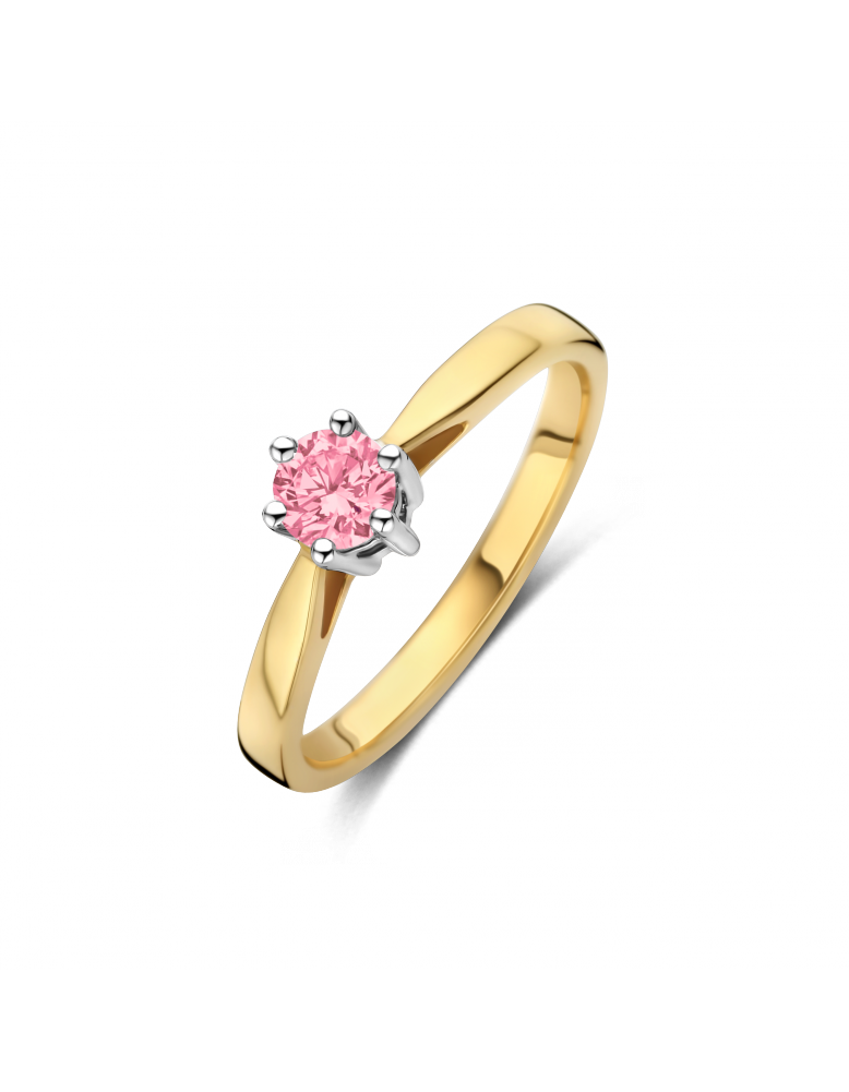 MAN MADE Bico Classico ring 1 x 0.10 crt H/Si rose MM | H - Wesselton - Wit | 18.50
