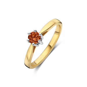 MAN MADE Bico Classico ring 1 x 0.10 crt H/Si rood MM | H - Wesselton - Wit | 18.50