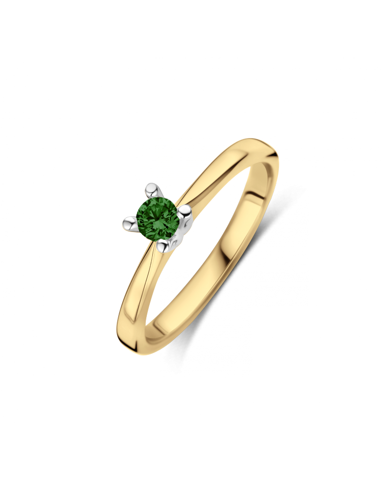 MAN MADE Bico Eternal ring 1 x 0.10 crt H/Si groen MM | H - Wesselton - Wit | 18.50