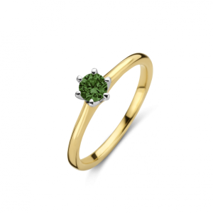 MAN MADE Bico Reale ring 1 x 0.10 crt H/Si groen MM | H -  Wesselton - Wit | 18.50