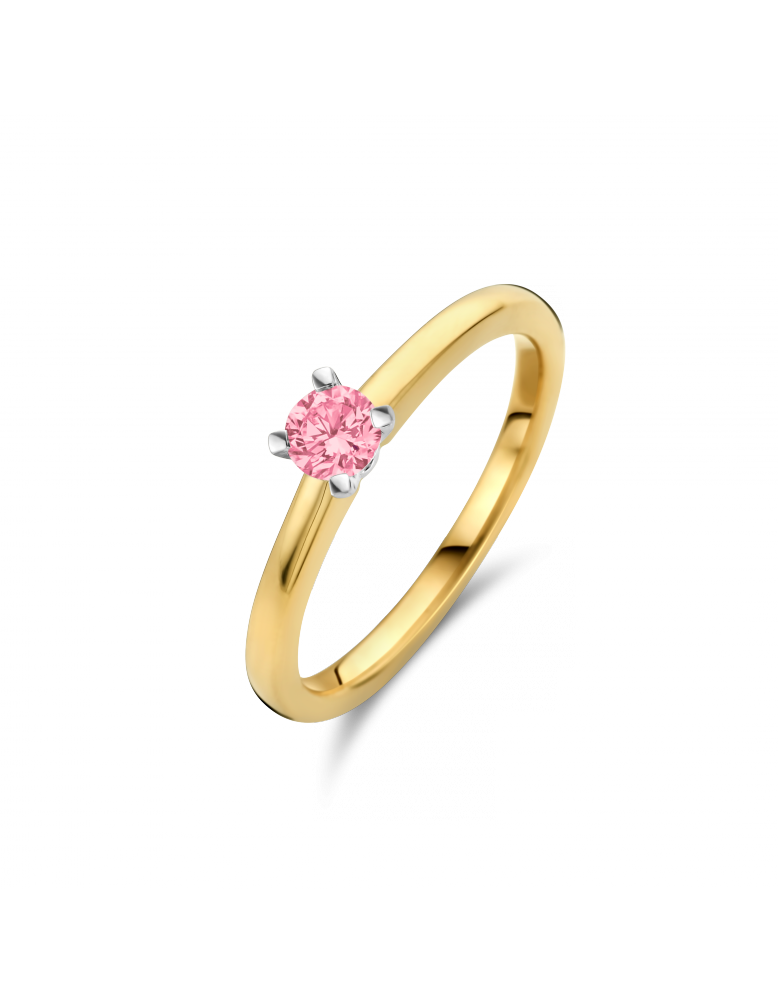 MAN MADE Bico Quattro ring 1 x 0.10 crt H/Si rose MM | H - Wesselton - Wit | 18.50