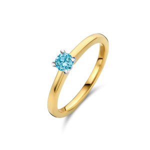 MAN MADE Bico Quattro ring 1 x 0.10 crt H/Si blauw MM | H -  Wesselton - Wit | 18.50