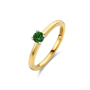 MAN MADE Bico Quattro ring 1 x 0.10 crt H/Si groen MM | H -  Wesselton - Wit | 18.50