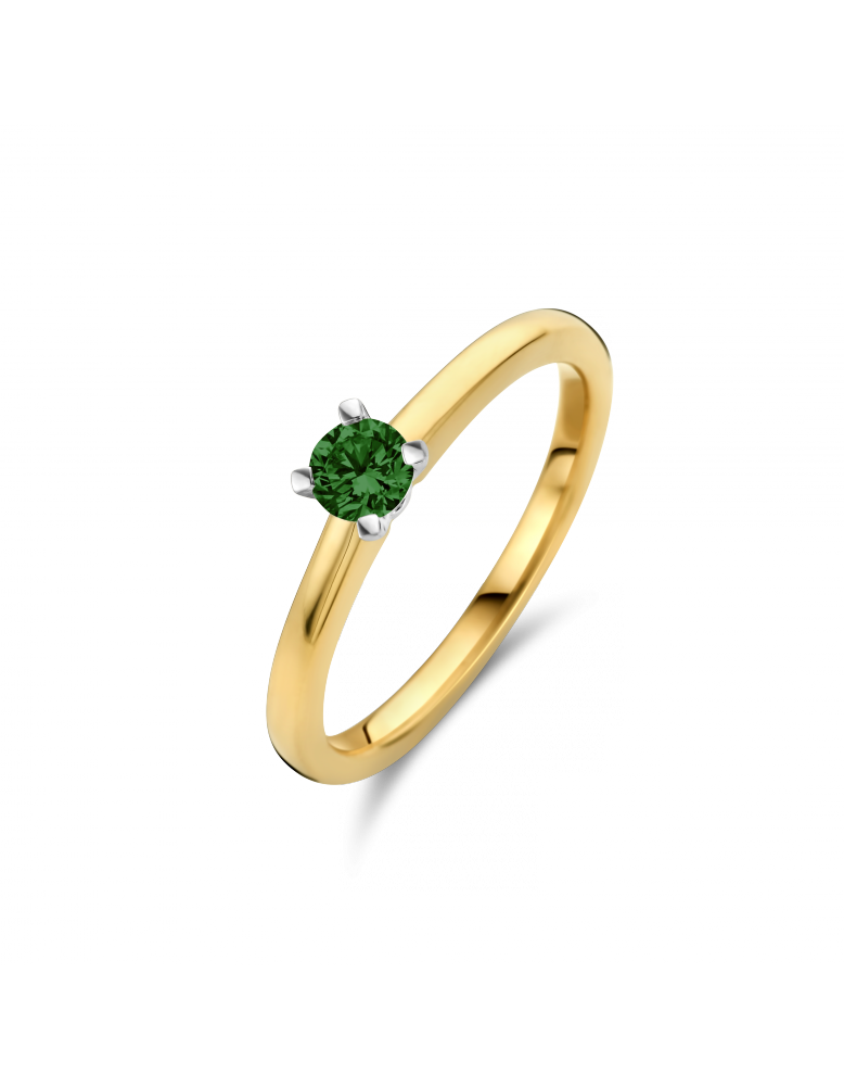 MAN MADE Bico Quattro ring 1 x 0.10 crt H/Si groen MM | H - Wesselton - Wit | 18.50