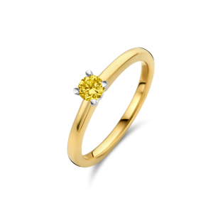 MAN MADE Bico Quattro ring 1 x 0.10 crt H/Si geel MM | H -  Wesselton - Wit | 18.50