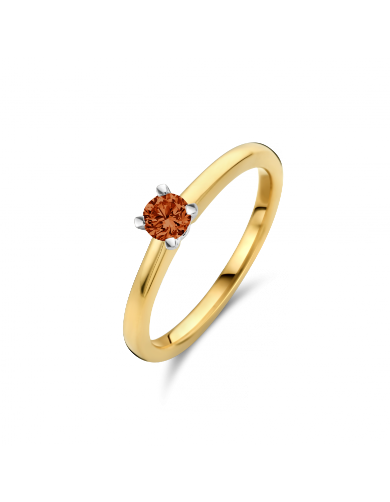 MAN MADE Bico Quattro ring 1 x 0.10 crt H/Si rood MM | H - Wesselton - Wit | 18.50